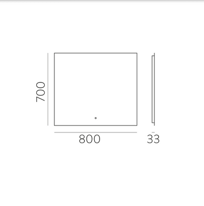 Miroir Led Rectangulaire Tactile ESTELA