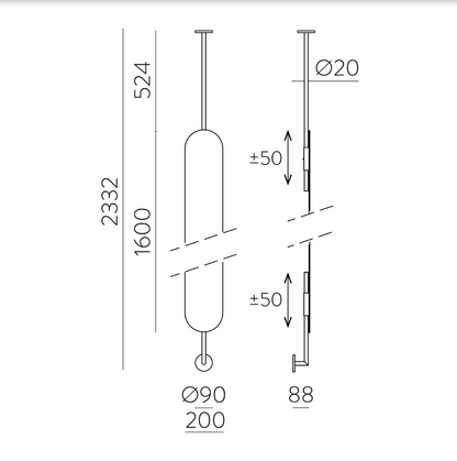 Miroir Vertical Double Fixation DRESSCODE