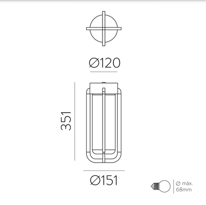 Plafonnier Extérieur VEGA