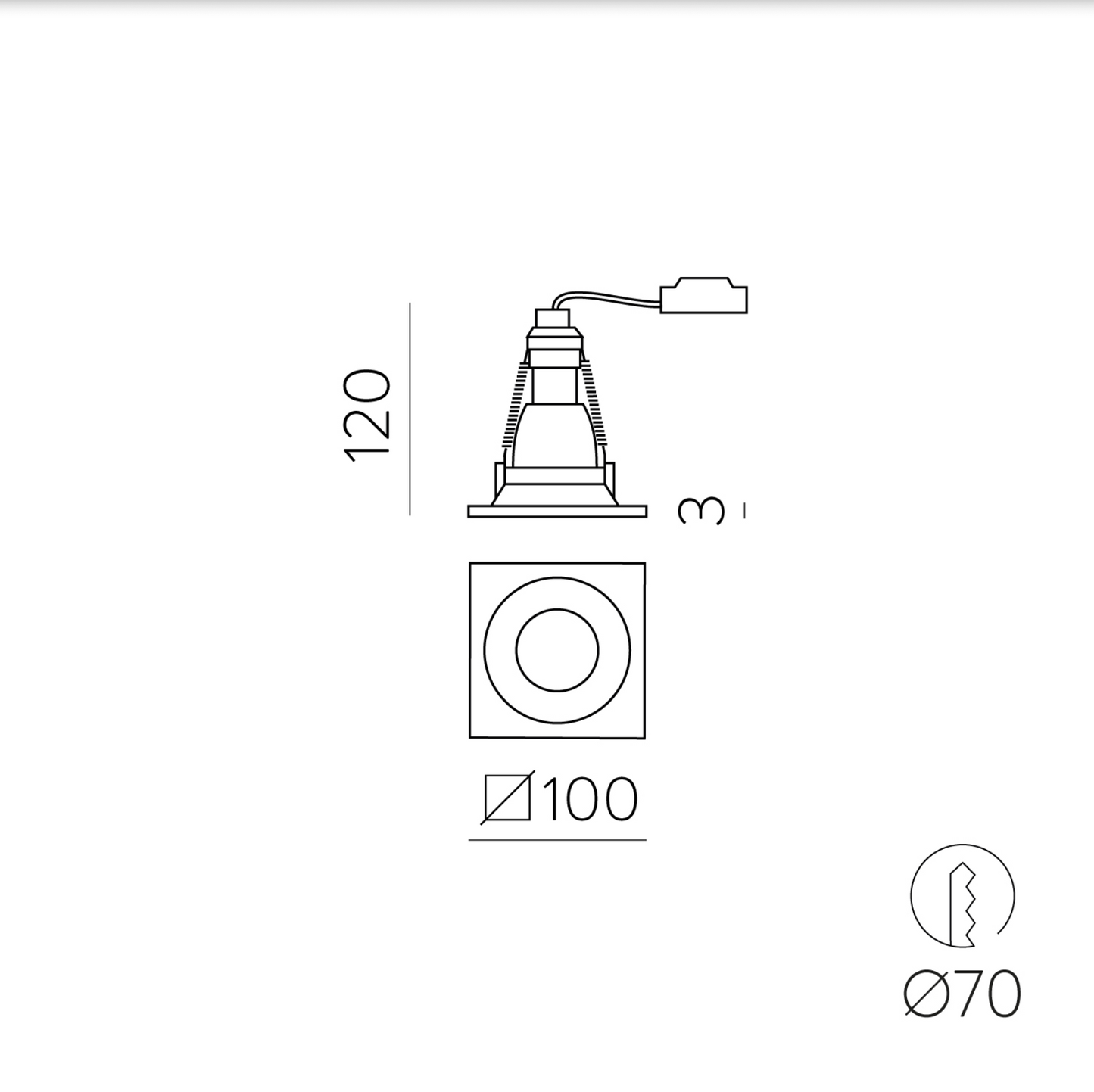 Spot Intérieur Encastré WAKA