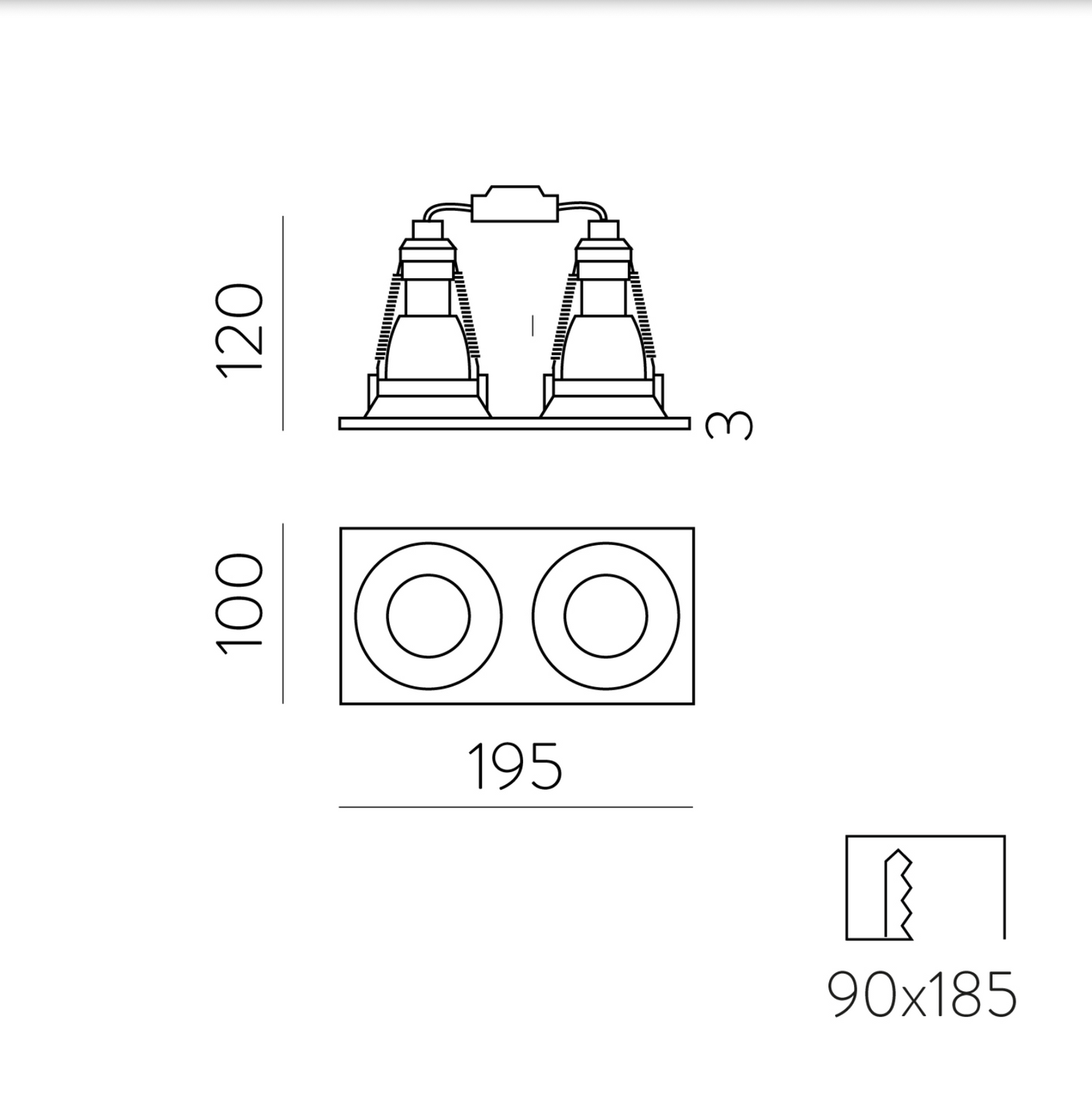 Spot Intérieur Encastré WAKA