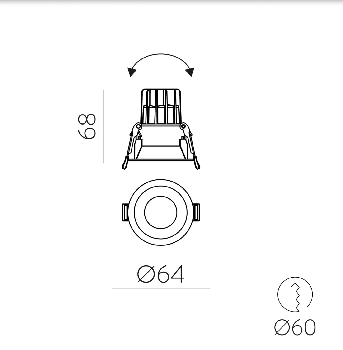 Spot Intérieur Encastré Rond MOVE