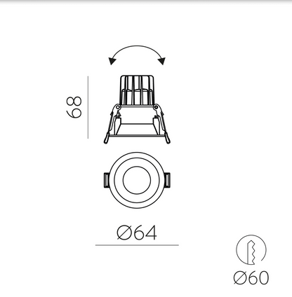 Spot Intérieur Encastré Rond MOVE