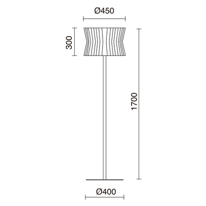 Lampadaire Intérieur avec Abat-Jour CORA