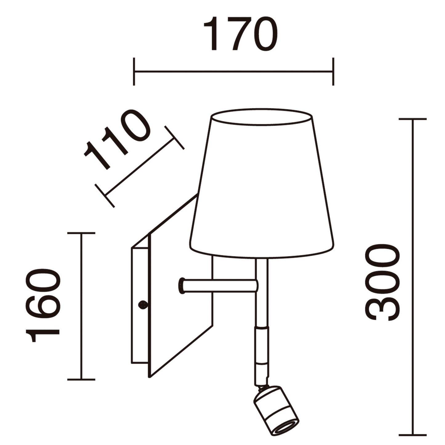 Lampe Murale Intérieure Abat-Jour EDA