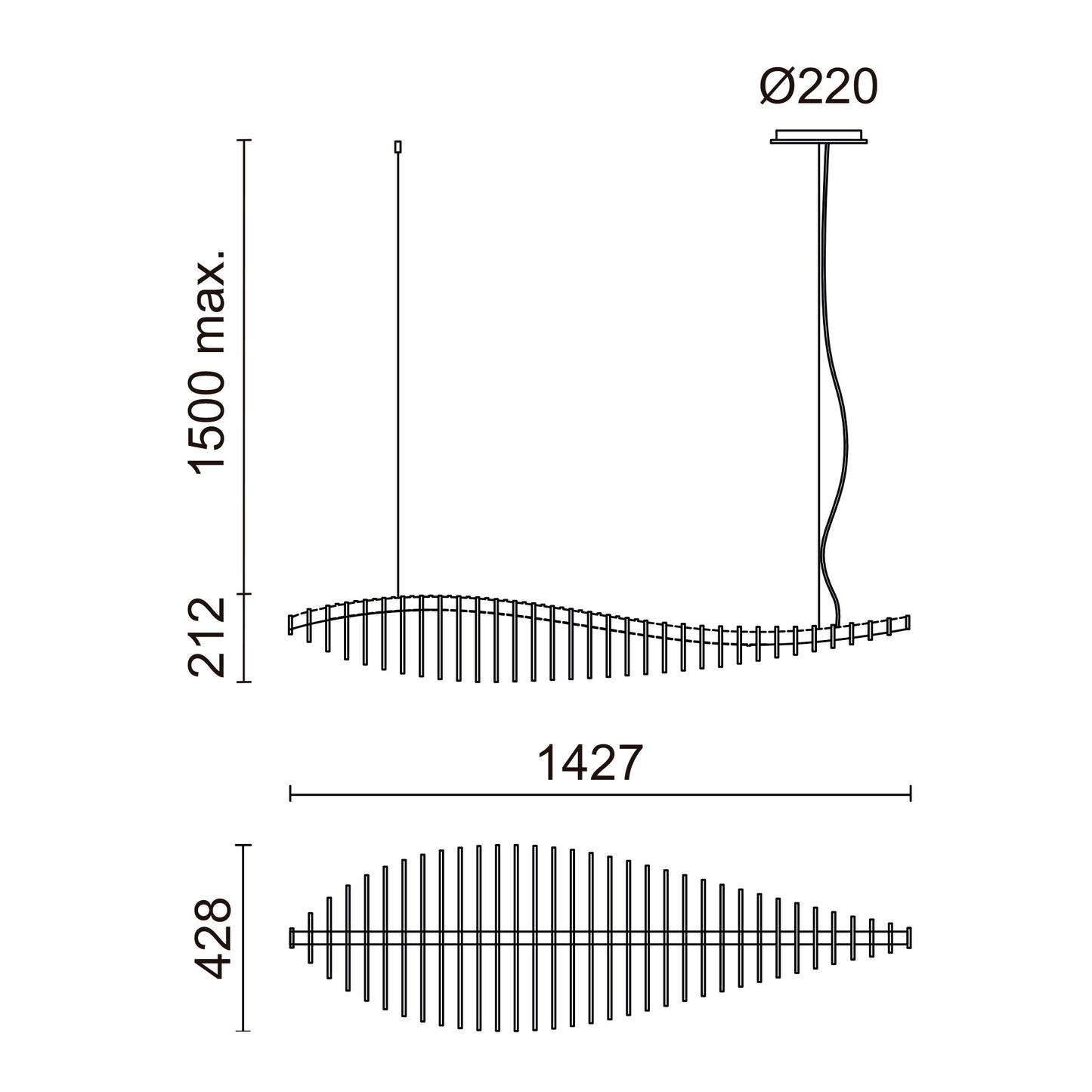Suspension Intérieure 3D FISH
