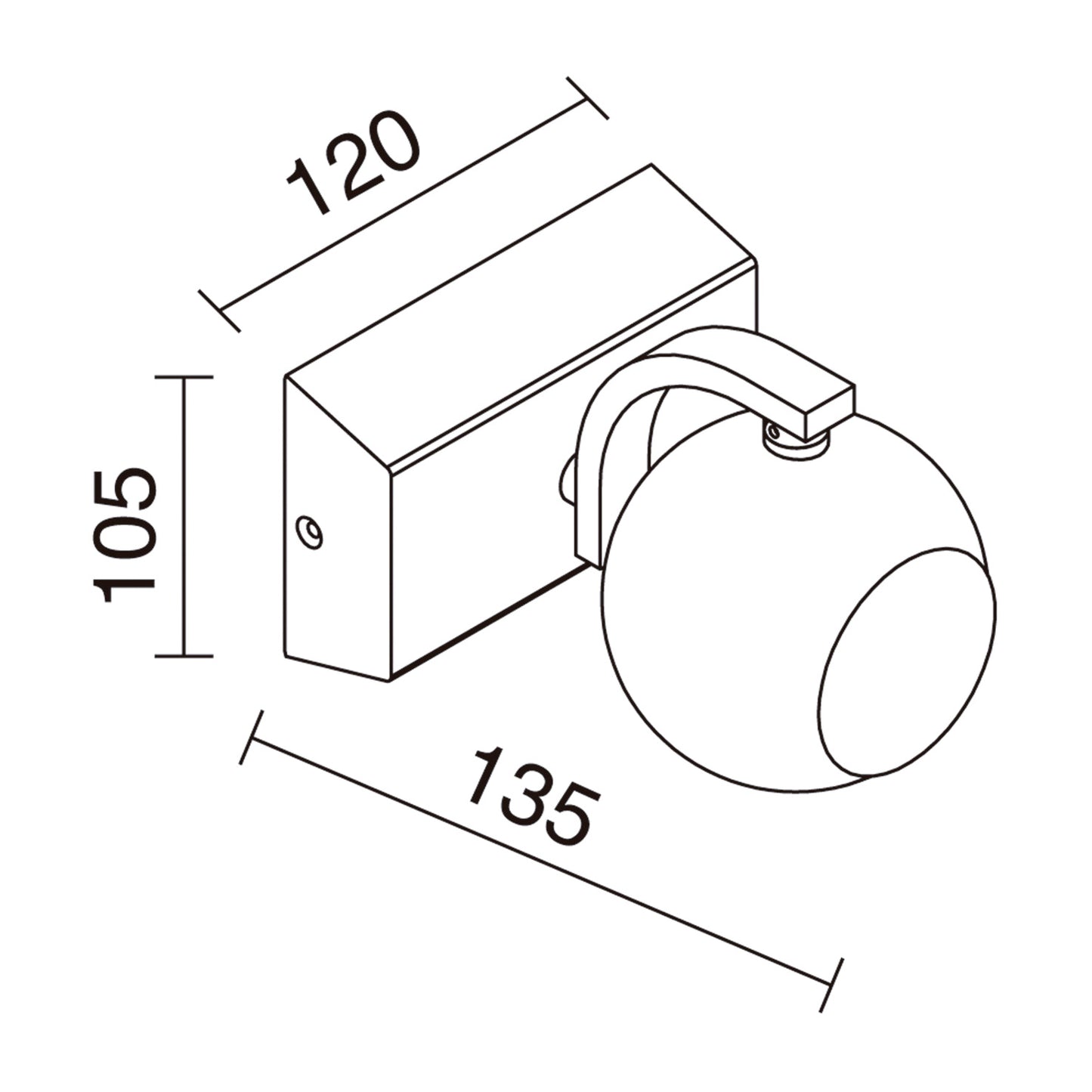 Lampe Murale Intérieure Orientable MOON