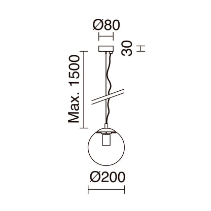 Suspension Intérieure en Verre Mat OXY