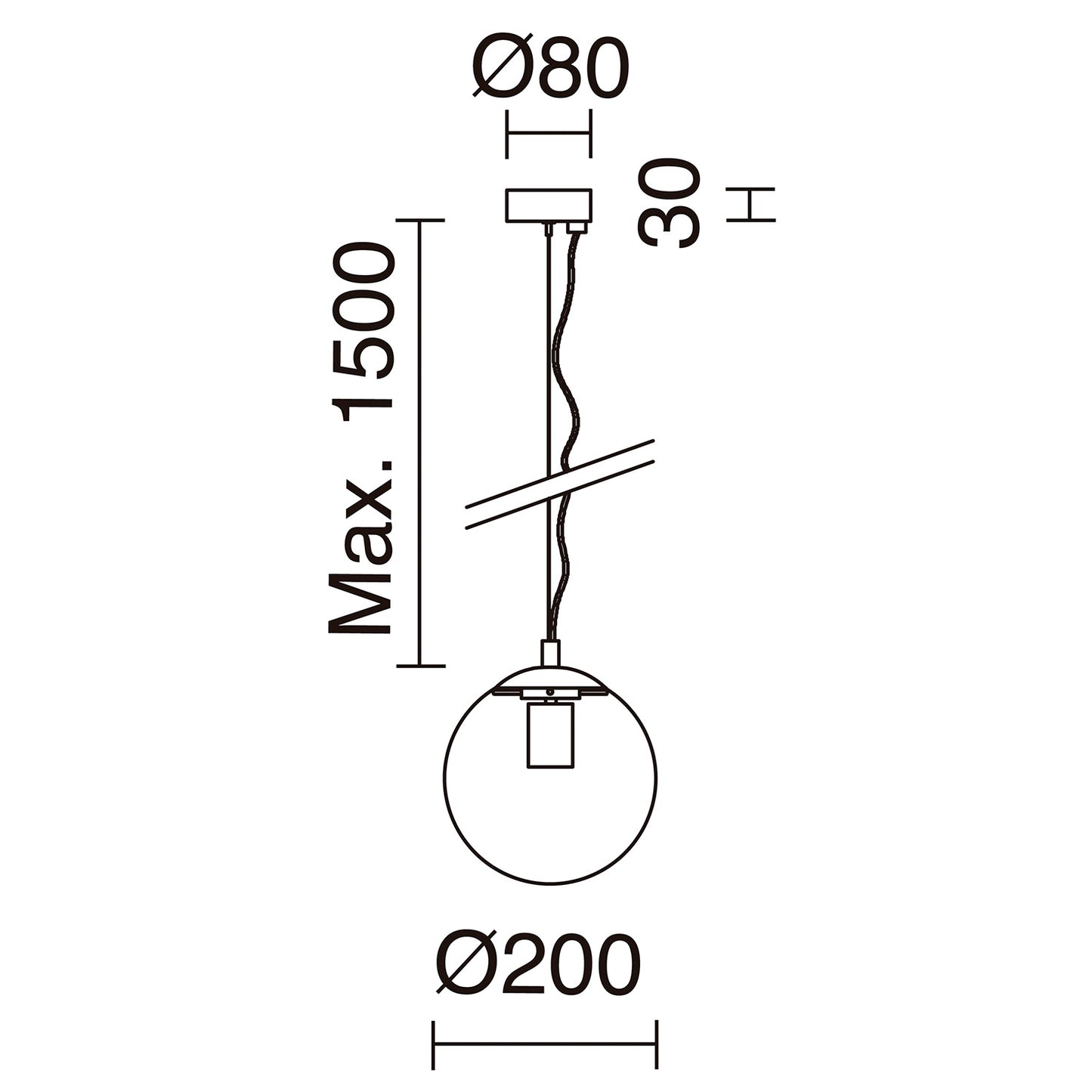 Suspension Intérieure en Verre OXY