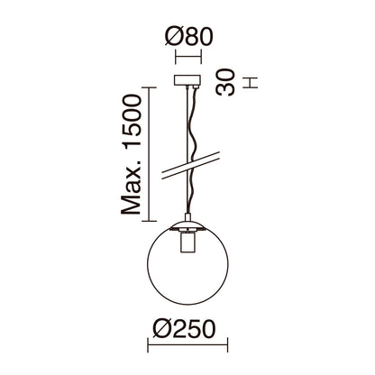 Suspension Intérieure en Verre Mat OXY