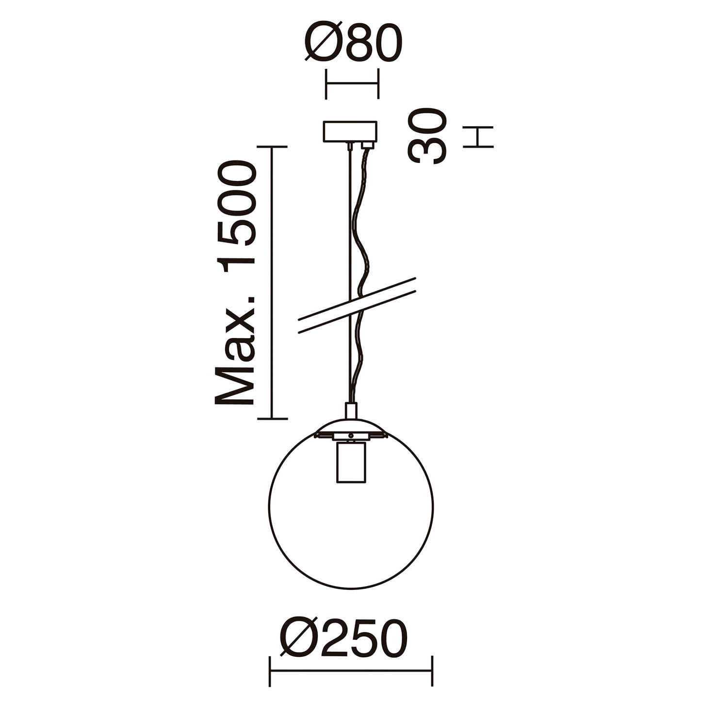 Suspension Intérieure en Verre OXY
