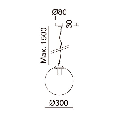 Suspension Intérieure en Verre Mat OXY