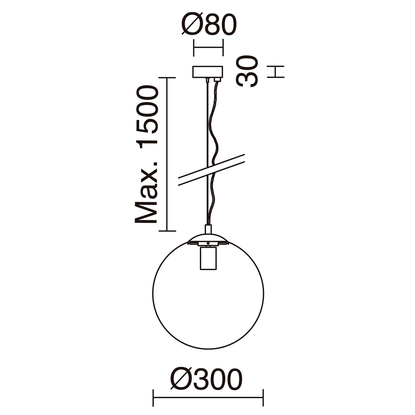Suspension Intérieure en Verre OXY