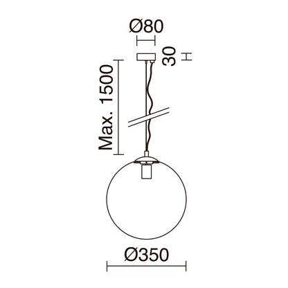Suspension Intérieure en Verre Mat OXY
