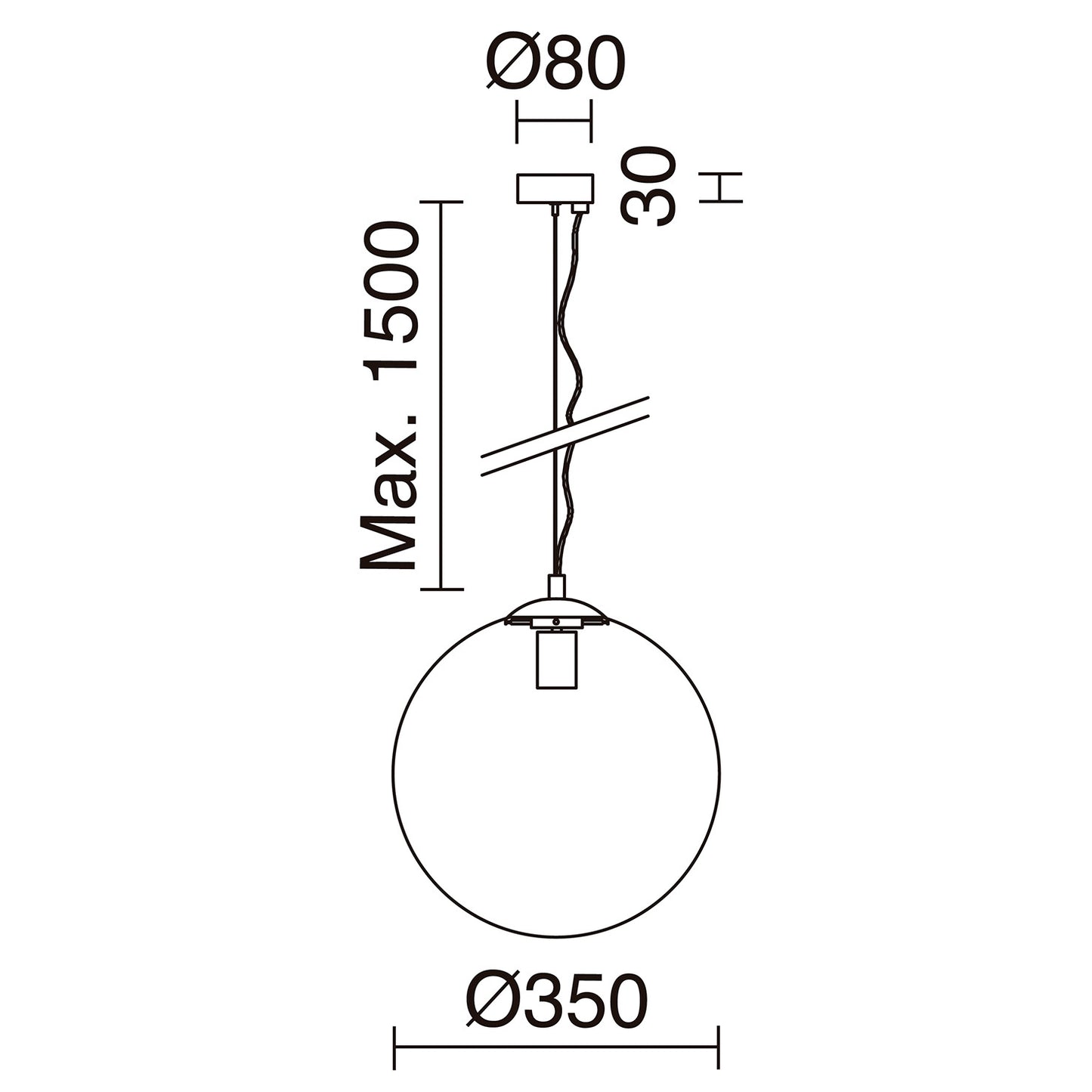 Suspension Intérieure en Verre OXY