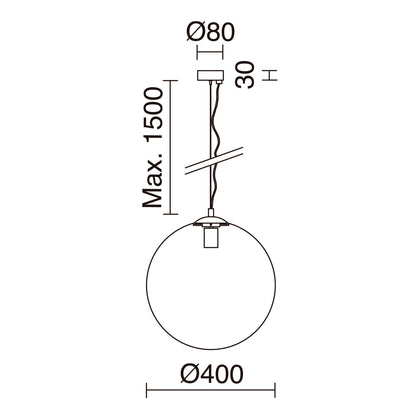 Suspension Intérieure en Verre Mat OXY