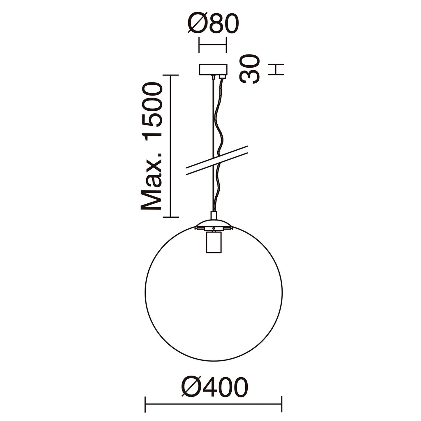 Suspension Intérieure en Verre OXY