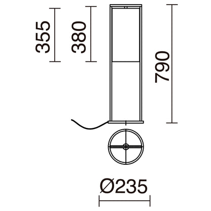 Lampe de table Sintra T noir avec abat-jour coton asymétrique