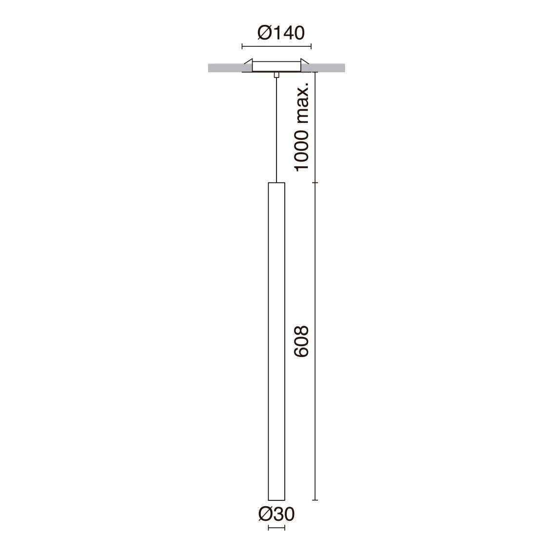 Suspension Intérieure Semi-Encastrée TANIA