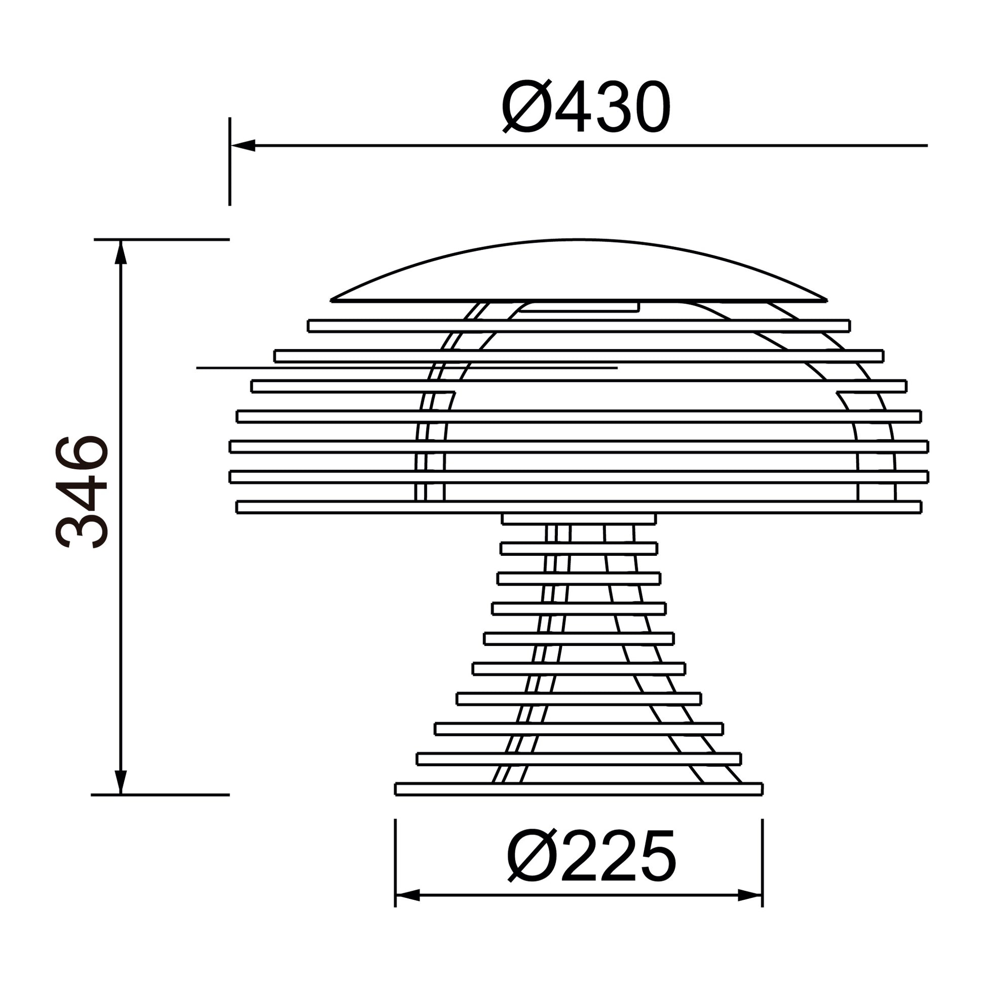 Lampe de salon TEC T bois de hêtre et acier