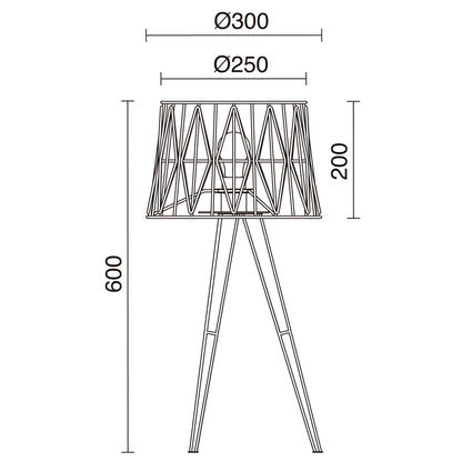 Lampe de table Tess T design blanc acier E27 élégante