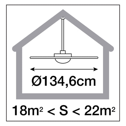 Ventilateur de plafond VENTO avec lumière LED hêtre design