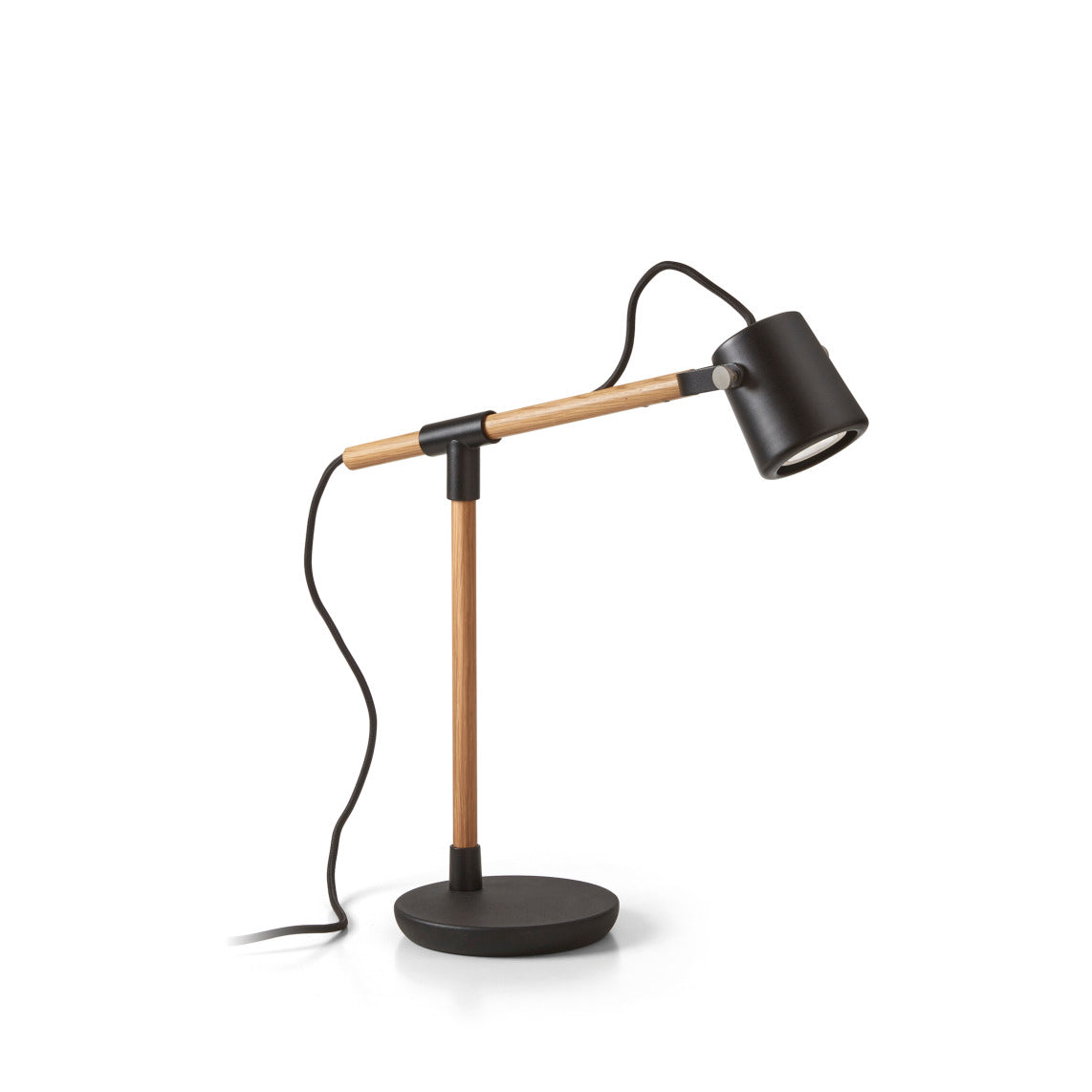 Lampe de table Branch design scandinave noire en chêne