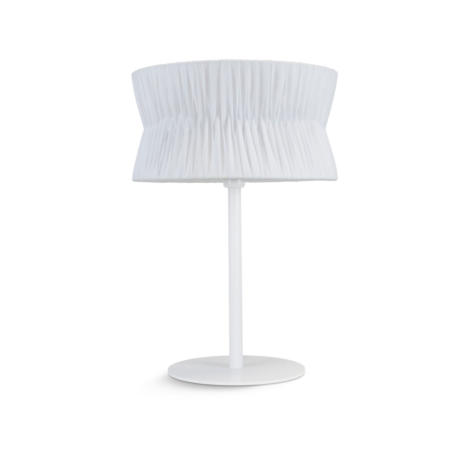 Lampe de table Cora E27 40W abat-jour texturé blanc