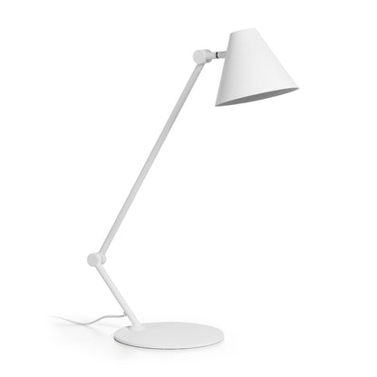 Lampe de bureau articulée Mantis design blanc en acier