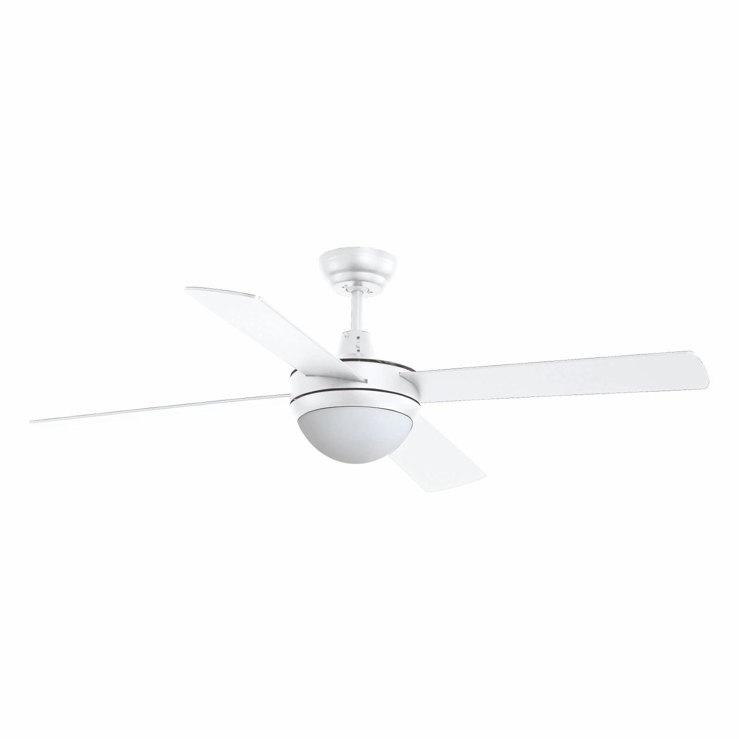 Ventilateur de plafond Nick design bois et verre opalin lumineux
