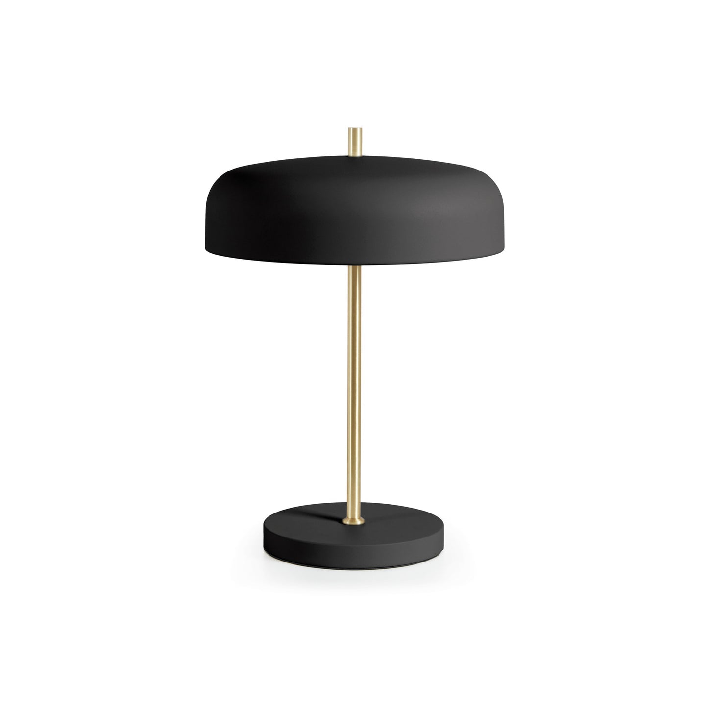 Lampe Taichi design or et noir, base circulaire élégante
