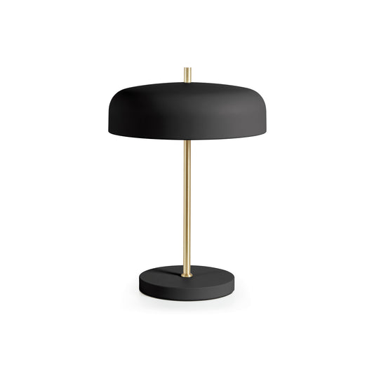 Lampe Taichi design or et noir, base circulaire élégante