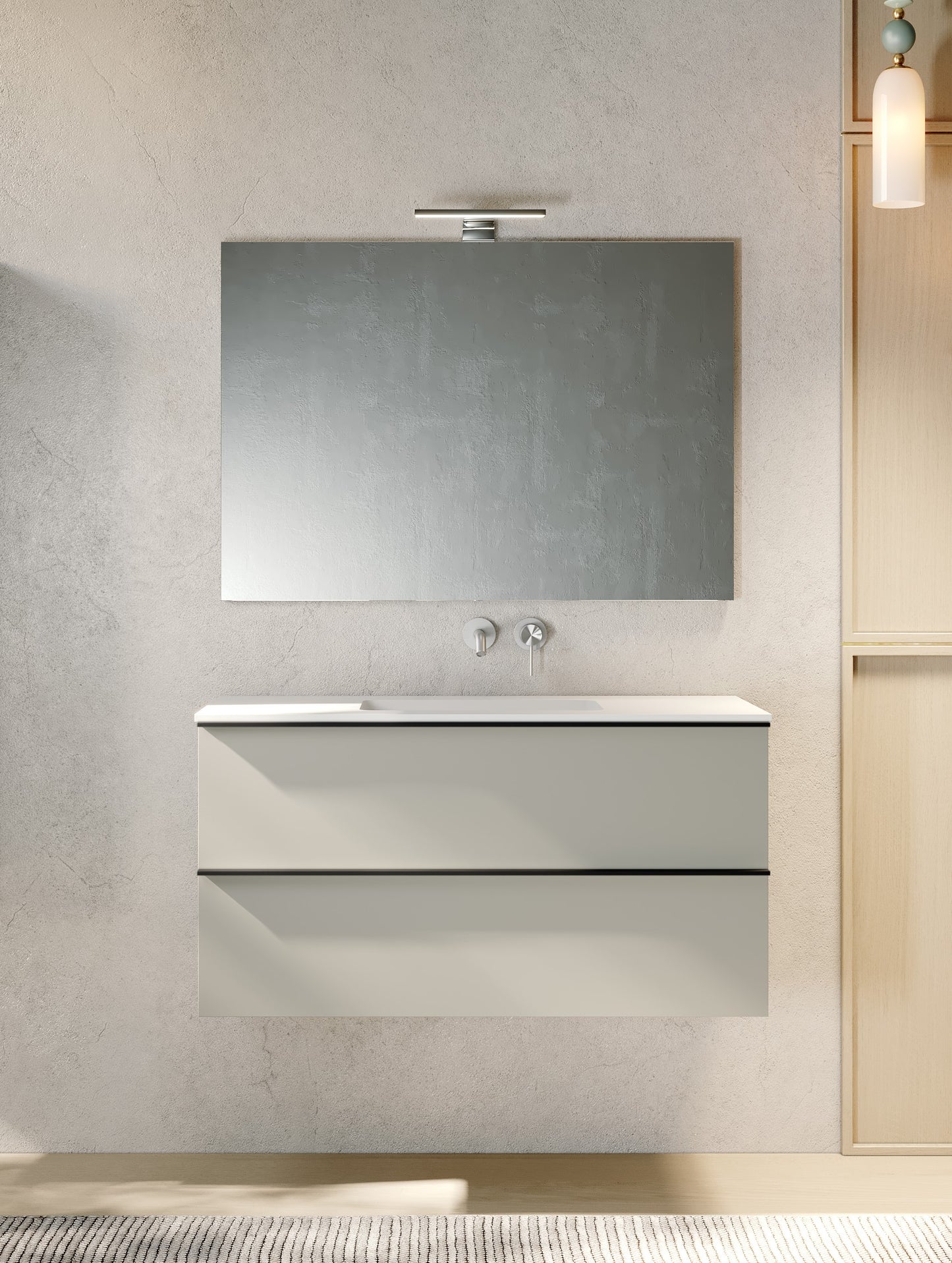 Ensemble NICE Meuble + Plan Vasque 100 cm