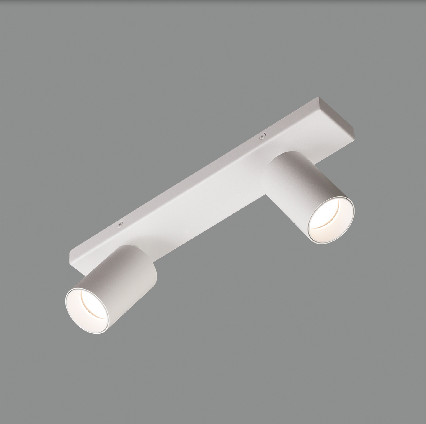 Plafonnier Gina à têtes orientables, design épuré noir ou blanc, offrant 2 à 4 sources lumineuses modulables pour un éclairage précis et élégant dans tout type d’intérieur.