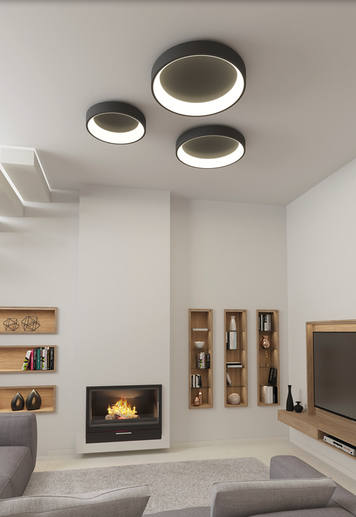 Plafonnier Dilga, alliance parfaite entre design et harmonie. Sa lumière LED douce et homogène met en valeur les volumes tout en créant une atmosphère chaleureuse et équilibrée. Un cercle lumineux intemporel qui sublime chaque pièce avec élégance.