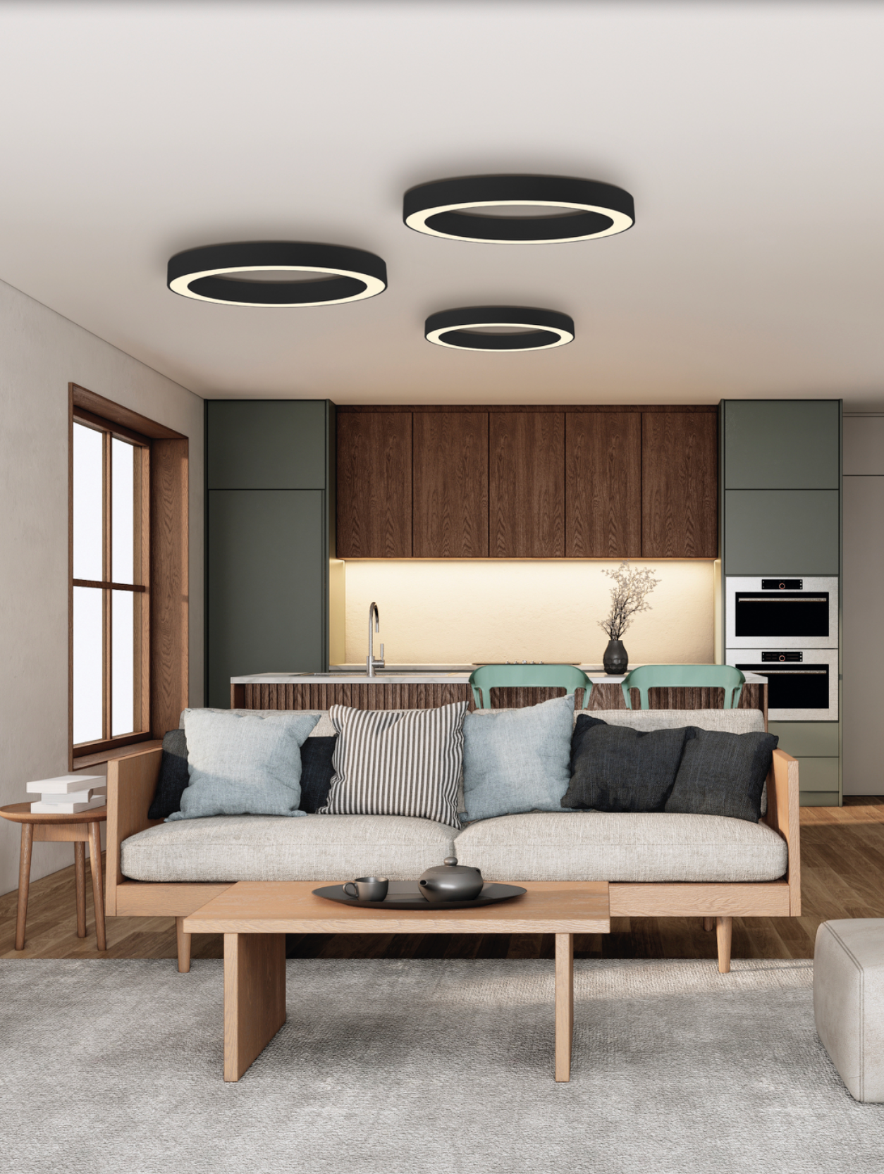 Plafonnier Lisboa – Élégance moderne et lumière personnalisable
Le plafonnier Lisboa combine design contemporain et confort lumineux pour s’adapter à chaque instant de la journée. Son éclairage LED réglable permet de choisir entre une lumière chaude et apaisante pour vos soirées détente, ou une lumière neutre et claire pour vos moments de concentration.
Avec sa forme épurée et sa finition soignée, Lisboa s’intègre harmonieusement à tous les intérieurs – du salon à la chambre – sans jamais en faire trop.
