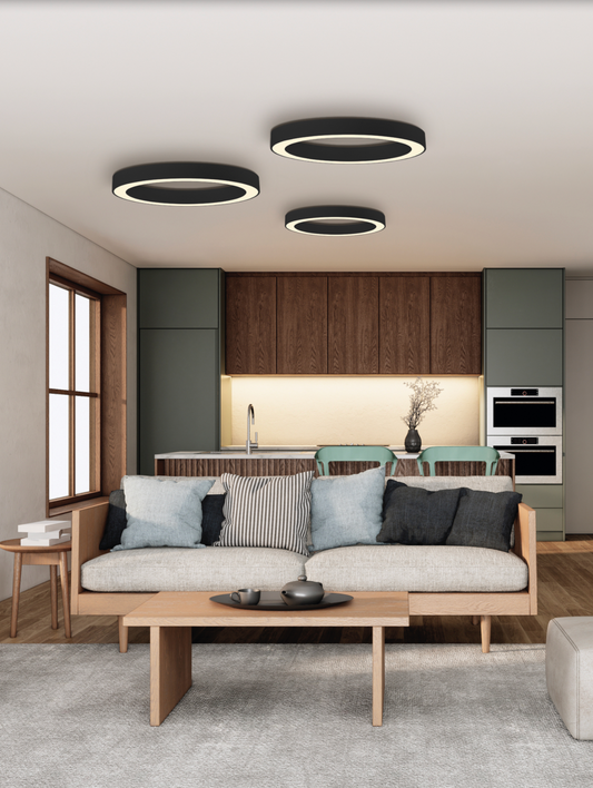 Plafonnier Lisboa – Élégance moderne et lumière personnalisable
Le plafonnier Lisboa combine design contemporain et confort lumineux pour s’adapter à chaque instant de la journée. Son éclairage LED réglable permet de choisir entre une lumière chaude et apaisante pour vos soirées détente, ou une lumière neutre et claire pour vos moments de concentration.
Avec sa forme épurée et sa finition soignée, Lisboa s’intègre harmonieusement à tous les intérieurs – du salon à la chambre – sans jamais en faire trop.
