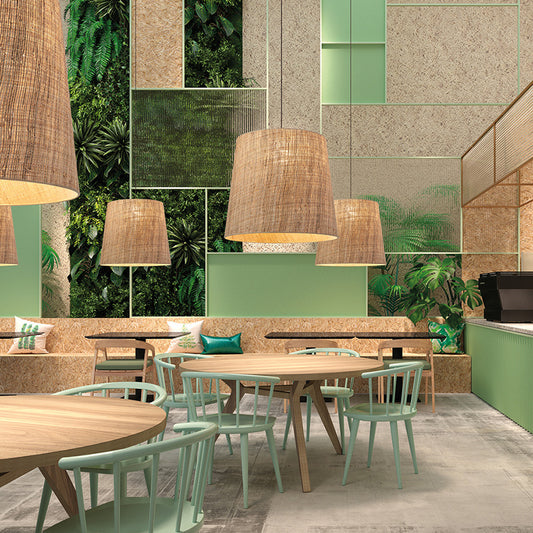 Suspension en fibres naturelles tressées – luminaire bohème chic avec abat-jour conique en rotin ou raphia, diffuse une lumière douce pour salon, salle à manger ou chambre.